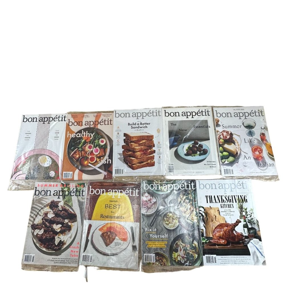 Bon Appetit 2018 Lot of 9 Jan, Feb, Mar, Mar, Apr, May, Jun/Jul, Sep, Oct, Nov